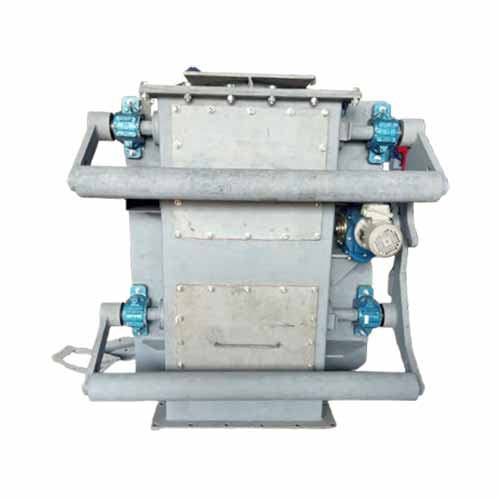 Double cone valve for abrasive bulk material